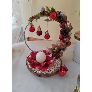 Centrotavola portacandela per natale con led